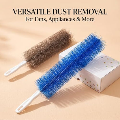 Fan Cleaner Brush, Bendable Microfiber Fan Duster, Reusable Fan Cleaning Brush for Ceiling Fans, Air Vents, Blinds, Curtains, Car Vents & Household Cleaning (3, Gray) - color: Gray