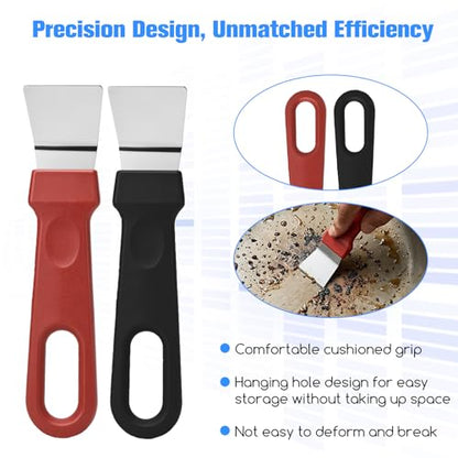 3 Pcs Wire Brush Scraper Multi-Kitchen Cleaning Scrub Brushes Small Stainless Steel Brass Grill Nylon Bristle Deburring Metal Heavy Duty Cleaning Rust Removal for Ovens Stoves Induction Hob