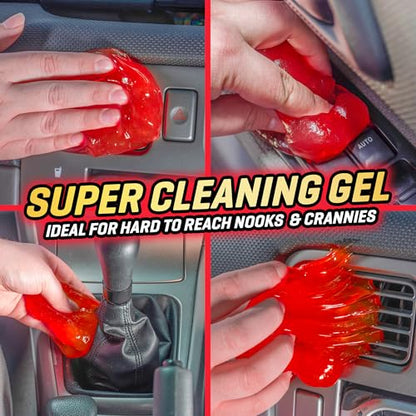 CarPlan Demon Slime 5.6 Oz - Car Interior Cleaner Gel | Putty Removes Dust & Dirt - for Detailing, Cleaning Vents, Cup Holders, Keyboards, Offices | Hot Cherry Scent (Pack of 4) - size: 160g (Pack of 4)
