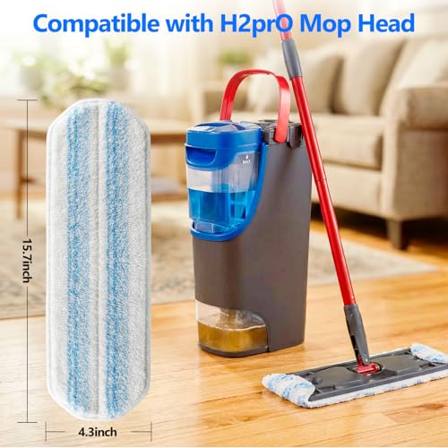 20 Pack Mop Replacement Pads for O Cedar H2pro Flat Mops,Mop Pads for O-Cedar Mop Refills,Washable and Reusable Microfiber Mops Pad Compatible with Ocedar Flat Head - size: 20 Pack