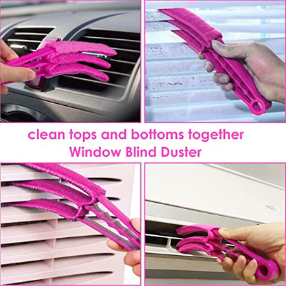 CALBEAU 8 Foot Dusters for Cleaning, Duster with Extension Pole, Microfiber Feather Duster Used for Cleaning Ceiling Fan, High Window, Blinds, Shutters, Sofa, Cobweb Duster for Home (12 PCS)