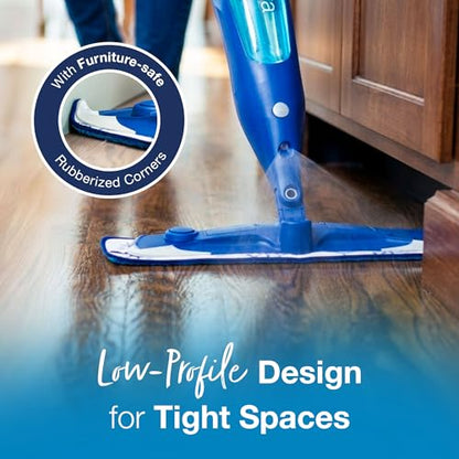 Bona PowerPlus Premium Motion Spray Mop for Hardwood Floors - Includes PowerPlus Hardwood Floor Cleaning Solution and PowerPlus Microfiber Cleaning Pad - Vibrating Spray Mop for Wood Floors - style: PowerPlus