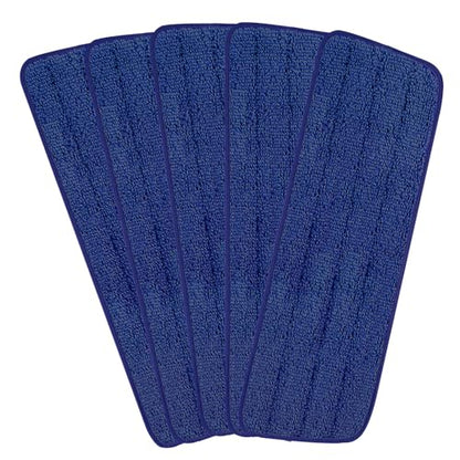 16.5 inch Reusable Mop Pads Microfiber Spray Mop Replacement Heads for Wet/Dry Mops Compatible with Bona Floor Care System (5 Pack) - color: Darkblue Mop Pads
