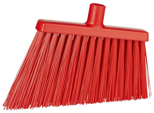 Vikan 29144 Broom,Angle Cut,Stiff,11",PP/PET,Red
