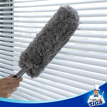 MR.SIGA Lint Free Microfiber Duster Refills, Washable Duster for Household Cleaning, 2 Pack