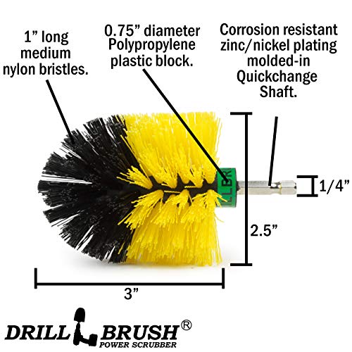 Household Cleaning Supplies - Bathroom Cleaning Accessories - Bath Mat Cleaner - Bathroom Brush - Tile Grout Cleaner - Bathtub Scrub Brush - Sink Cleaner - Toilet Scrubber - Shower Cleaning Brush - color: Yellow