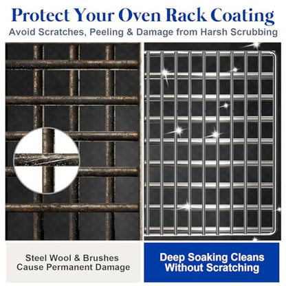 Oven Rack Cleaning Bags 19.6 x 27.5 Inch, 5 Pack | Heavy-Duty, No-Scrub Soaking, Side Zipper Opening, Reusable, Leak-Resistant