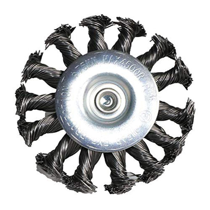 3PCS 3 Inch Knotted Wire Wheel Brushes Kit for Drill with 1/4-Inch Shank,Twist Brush Set Perfect for Rust Removal, Corrosion and Paint,Wire Wheels for Power-Operated Grinders