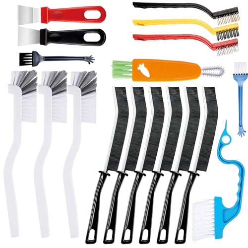 18Pcs Crevice Gap Cleaning Brush,Door Window Track Groove Corner Crevice Cleaning Brushes for Cleaning Window Grooves, Bathroom, Toilet Corner, Kitchen, Faucet, Sink - size: 18Pieces