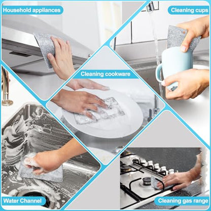 Steel Wool Scrubber, Wire Dishwashing Rags, 10 Pcs Multipurpose Wire Dishcloth, Wet & Dry for Cookware, Sinks, Dishes, Stoves & Fireplaces 5.9“ x 3.9” - size: 5.9x3.9-10pcs