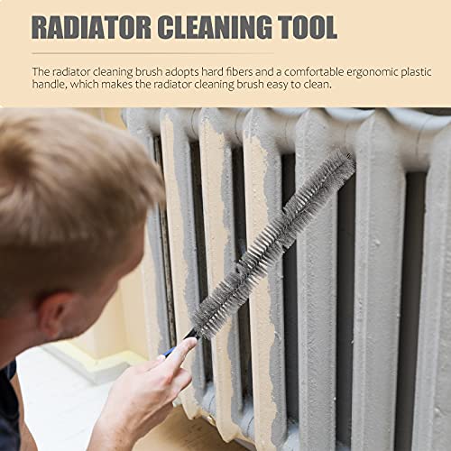 Uonlytech 23.62 Inch Radiator Cleaning Brush, Long Flexible Cleaner for Radiators, Vents, Refrigerator Coils, AC Condensers and Narrow Gaps