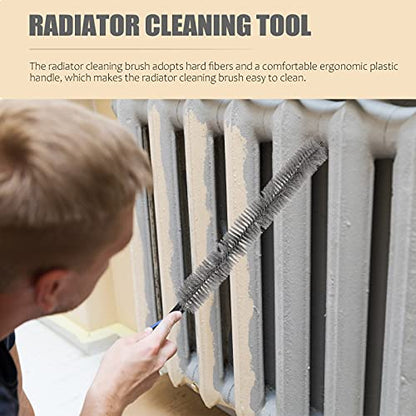 Uonlytech 23.62 Inch Radiator Cleaning Brush, Long Flexible Cleaner for Radiators, Vents, Refrigerator Coils, AC Condensers and Narrow Gaps
