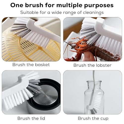 Crevice Cleaning Brush Set 8 Pack Narrow Detail Tools for Window Tracks Corners Edges and Household Cleaning