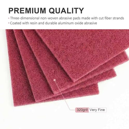 4" x 6" Scuff Pad Maroon 6 Pack - Scuffing, Scouring, Sanding, Paint Primer Prep Adhesion Scratch - Surface Preparation Automotive Car Auto Body Woodworking 7447 - color: Maroon, size: 6 pcs (4" x 6")