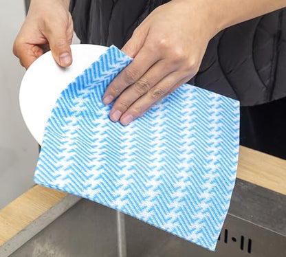 Reusable Cleaning Towels, Multi-Purpose Handy Towel, Blue Handi Wipe Reusable Cloths, Disposabel Dry Kitchen Wipes, Dish Cloths, Durable, Absoebent,Dry Quickly, 50 Count - color: Blue,50 Pcs