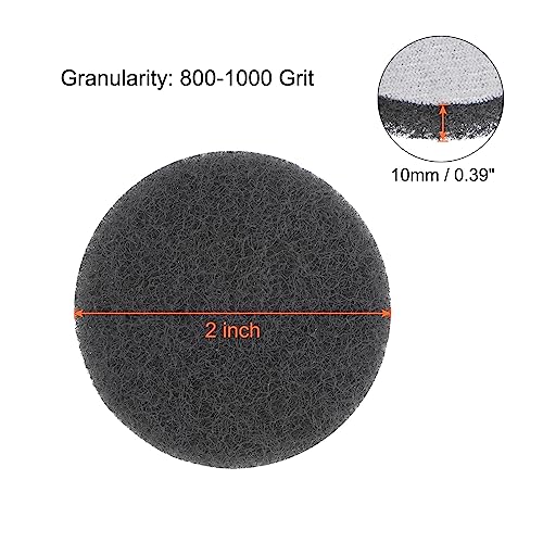 HARFINGTON 6pcs Drill Power Brush 2 inch Tile Scrubber Scouring Pads 800-1000 Grit for Bathroom Kitchen Household Cleaning - color: Grey, size: 800-1000 Grit