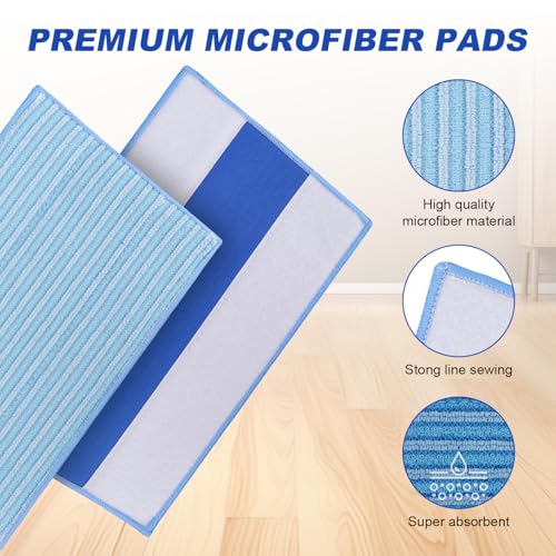 Microfiber Mop Pads Replacement for HAAN FS, SI and MS Series Steamers - Washable Reusable Mop Head Refill for Floor Cleaning - 3 Pack - color: 3 Pack