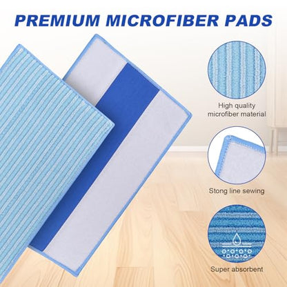 Microfiber Mop Pads Replacement for HAAN FS, SI and MS Series Steamers - Washable Reusable Mop Head Refill for Floor Cleaning - 6 Pack - color: 6 Pack