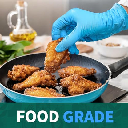Supmedic Vinyl Disposable Exam Gloves, 4Mil Powder-Free Latex-Free Food Grade Cooking Cleaning Medical Glove Blue 100&1000 Ct - color: X-large (1000 Blue)