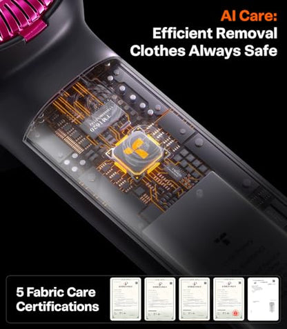 TORRAS Rechargeable Fabric Shaver Electric Lint Remover 3-Speed Remove Fuzz, Pilling for Cashmere, Wool, Clothes, Sweater, Coat, Furniture, Clothes depiller with Replacement Blades - color: Black