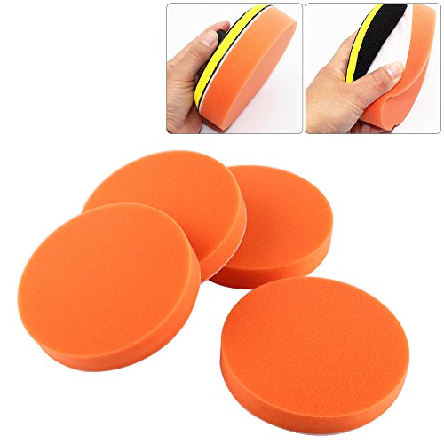 10 pcs 6 inch Sponge Polishing Waxing Buff Pads Set Kit for Car Polisher Buffer Orange (6'' 10PCS)