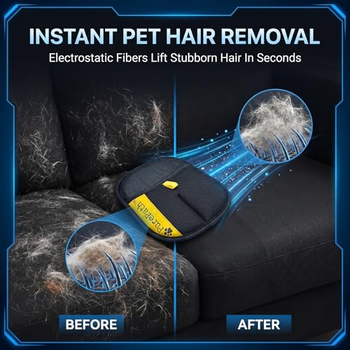 Hair Remover Glove, Electrostatic Pet Hair Remover Glove for Dogs and Cats, Cat Hair Removal Brush, Pet Grooming Supplies for Clothing, Couch, Carpet, Car Seat, Bed, Laundry (4Pc) - color: 4Pc