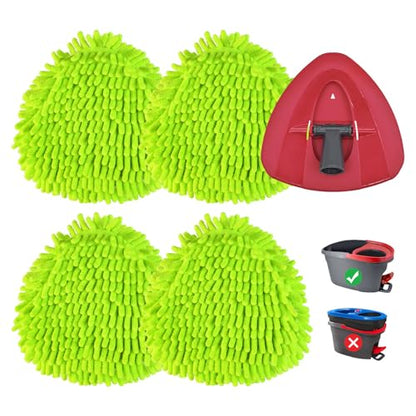 Spin Mop Replace Head, Base, Mop Replacement Head for O Cedar EasyWring 1 Tank System 4 Microfiber Refills, 1 Mop Head Base