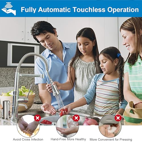 Touchless Automatic Soap Dispenser for Kitchen Bathroom Sink Built in Brushed Nickel Liquid Commercial Electric Soap Dispenser with Bottle and Pump Brushed Nickel - color: Brushed-liquid