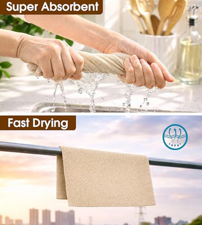 KitchLife Microfiber Cleaning Cloth Roll, 100 Pack - Tear-Away Microfiber Paper Towels, Lint-Free, Reusable, Washable for Kitchen, Car, Dishes, and Sensitive Surfaces (Sand Beige) - color: Sand Beige, size: 100 Pack