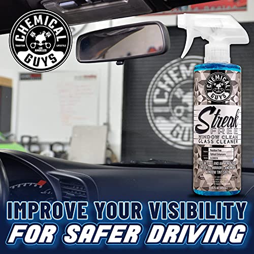 Chemical Guys Glass Cleaner Streak Free Window Spray - Works on Glass, Mirrors, Screens - Ammonia-Free, Safe on Tinted Windows, Car Windshield Cleaner for Trucks, SUVs, Home - 16 oz (Pack of 2) - style: 16 oz (Pack of 2)