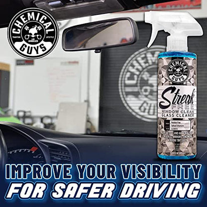 Chemical Guys Glass Cleaner Streak Free Window Spray - Works on Glass, Mirrors, Screens - Ammonia-Free, Safe on Tinted Windows, Car Windshield Cleaner for Trucks, SUVs, Home - 16 oz (Pack of 2) - style: 16 oz (Pack of 2)
