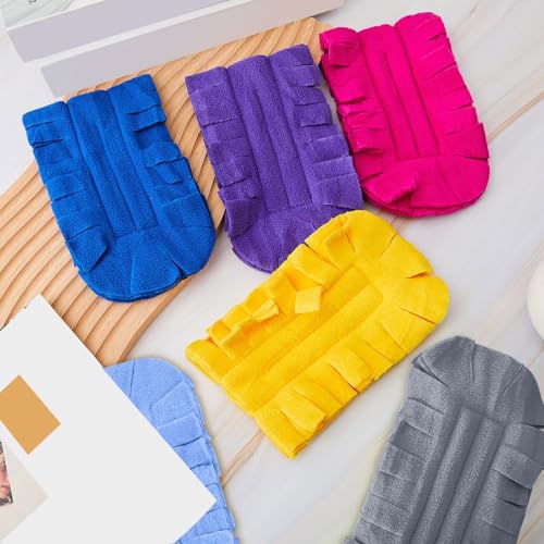 Zubebe 12 Pcs Duster Refill Reusable Fleece Duster Refills Feather Flat Dusters Multi Surface Washable Cleaning Pads Tools for Home, Blinds, Car, Pet, Furniture, Fans (Bright Color) - color: Bright Color