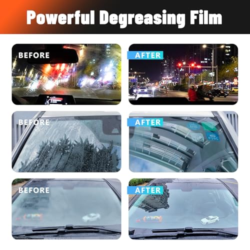 KEHOO 2026 New Handheld Glass Oil-Film Remover, Glass Oil Film Remover for Car, Glass Emulsion Cleaner Cleaning Board, Automotive Oil Film Cleaning Brush for Car Windows