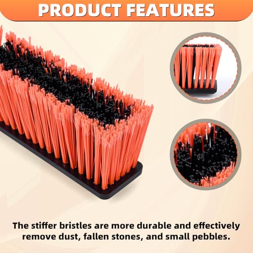 Push Broom, Swap Sides Handle Push Broom, Heavy Duty Outdoor Broom with 55" Long Handle for Cleaning of Patios, Driveways, Garages, Patios, Warehouses and Concrete Floors, 18 Inches