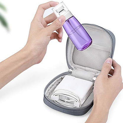 Cosywell Fine Mist Spray Bottle 3.4oz/ 100ml Empty Cosmetic Refillable Travel Containers Plastic Hair Spray Bottle Sprayer for Perfume Skincare Makeup Lotion (3Purple) - color: 3purple