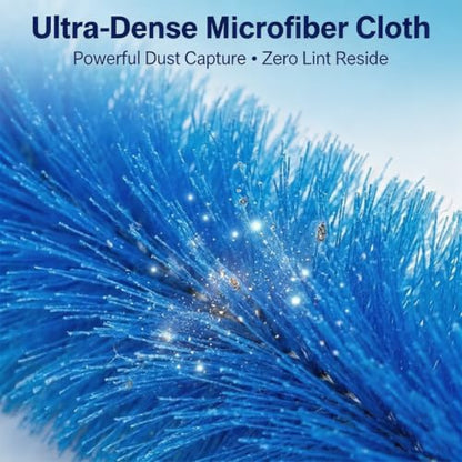 Bendable Microfiber Head, 2026 Upgraded Fan Cleaner Brush, Reusable Washable Dust Brush, 15.7in Flexible Cleaning Brush for Electric Fans Air Conditioning Home Car Vents Curtain (2Pcs-Blue) - color: 2pcs-blue