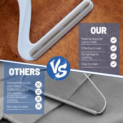 LELE LIFE 3pcs Pet Hair Removal Tool, Double-Sided Carpet Scraper Pet Hair Remover Carpet Rake, Cat Dog Hair Remover for Couch Rug Furniture Car