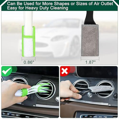 Fitosy Car Interior Duster Detail Brushes, Soft Bristles Brush Car Accessories for Cleaning Dashboard Air Vent Crevice, Detailing Dusting Tool Kit for Auto Truck SUV RV