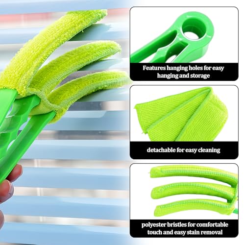 3 Pcs Window Venetian Blind Cleaner Duster Tool,Washable Mini Handheld Brush Dusting Cleaner Tool for Dust Removal in Blinds, Fans, and Air Vents - style: 3 Pcs