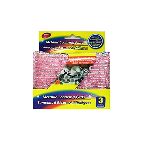 Metallic Scouring Pads (3 In 1 Pack) by Pure Kleen