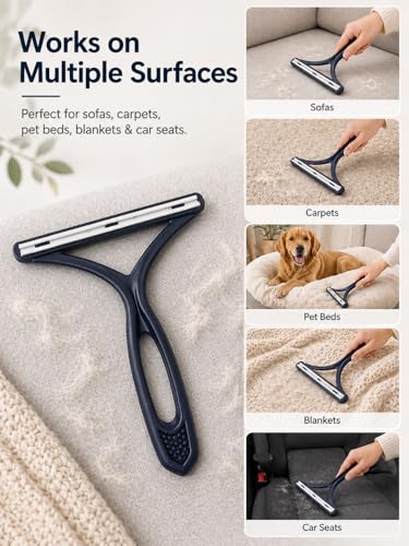Pet Hair Remover, Dog and Cat Hair Remover, Reusable Lint Removal Tool for Couch, Carpets, Cat Trees, Car Mats, Furniture, Clothes