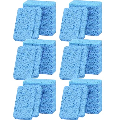 36 - Pack Non-Scratch Scrub Sponges - Sponges for Dishes and Washing Dishes, Cleaning Sponges for Kitchen Home and More（Blue） - color: Blue, size: 36 - Pack