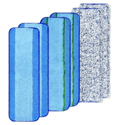 6 Pack Microfiber Cleaning Replacement Pad for Bona Mop,Washable Reusable Microfiber Cleaning Mop Pad for Hardwood Floor,Wet Dry Use,2 Deep Cleaning Pad+2 Microfiber Cleaning Pad+2 Dusting Mop Pad
