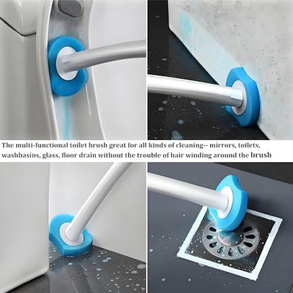 Disposable Toilet Brush with 40 Wand Refill Heads - KIRIKIT Wall-Mounted Toilet Brush and Holder Bowl Cleaner Set with 3 Scents for Deep Cleaning and Hygienic Bathroom Toilet Cleaning System - color: 1 Wand + 40 Refills