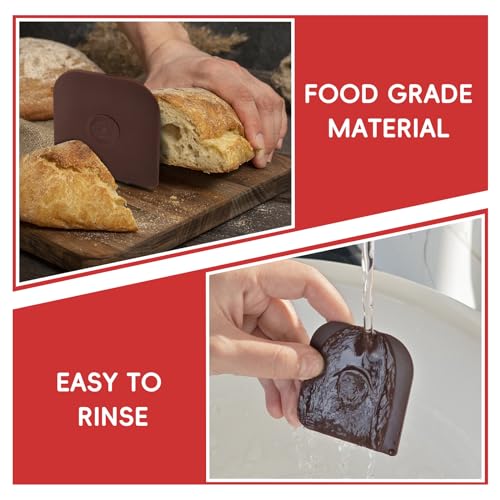Pan Scraper, 10 Pcs Pot Scraper, Pan Scraper Plastic, Multifunctional Scraper Tool for Kitchen, Non-Slip, Food Safe, High Heat Resistant - color: Brown, size: 10 Pcs
