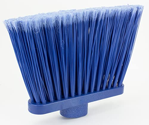 SPARTA 41082EC14 Plastic Color Coded Broom, Flagged Bristles, Long Broom With Angled Head For Large Debris, 56 Inches, Blue, (Pack of 12) - color: Blue