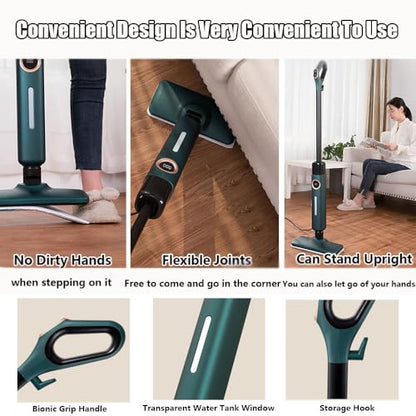 Steam Mop, Hardwood Floor Steamer 500ml 1200w Handheld Steam Cleaner Steam Cleaner With 2 Steam Modes,15s Fast Heat-Up For Carpet Tile Flooring Marble Cleaning, Whole Home Use,Blue - color: Blue