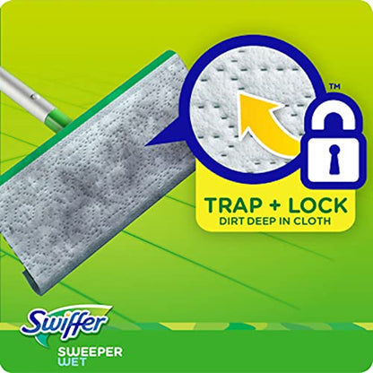 Sweeper Wet Mopping Pad Refills for Floor Mop Open Window Fresh Scent 12 Count - 4 Pack - size: 12 Count (Pack of 4)