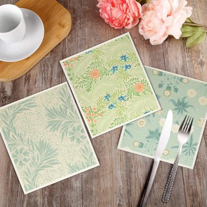 6 - Pack Swedish Kitchen Dish Cloths - Reusable Paper Towels for Counters & Dishes - Eco Friendly Cellulose Sponge Cloth (Flower Pattern) - color: D-flower Pattern
