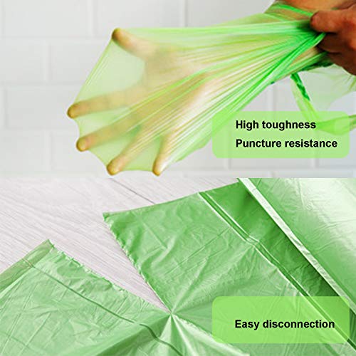 TECHSHARE 1.2 Gallon Biodegradable Trash Bags, 80 Count, Compostable Garbage Bags, 1.5 Gallon Capacity, Green - size: 1.2 Gallon, 80 Count (Pack of 1)